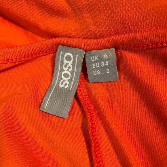 ASOS orange dress with square neck - Picture 5 of 12
